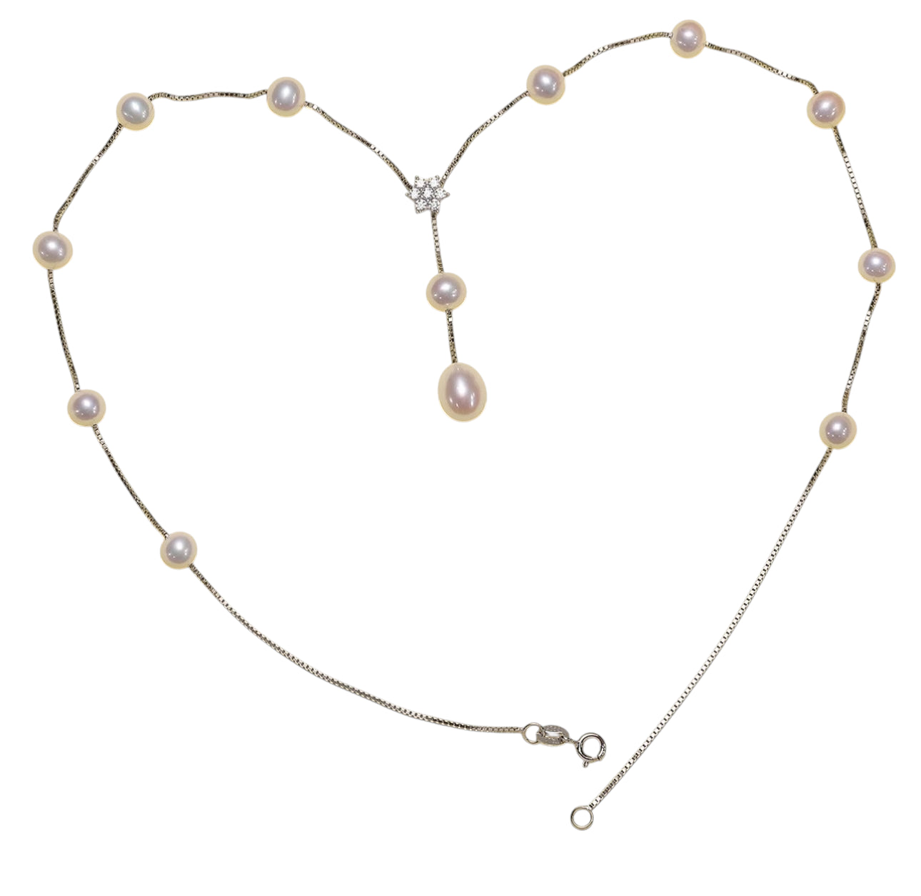 Starlit Bloom Freshwater Pearl Y Necklace