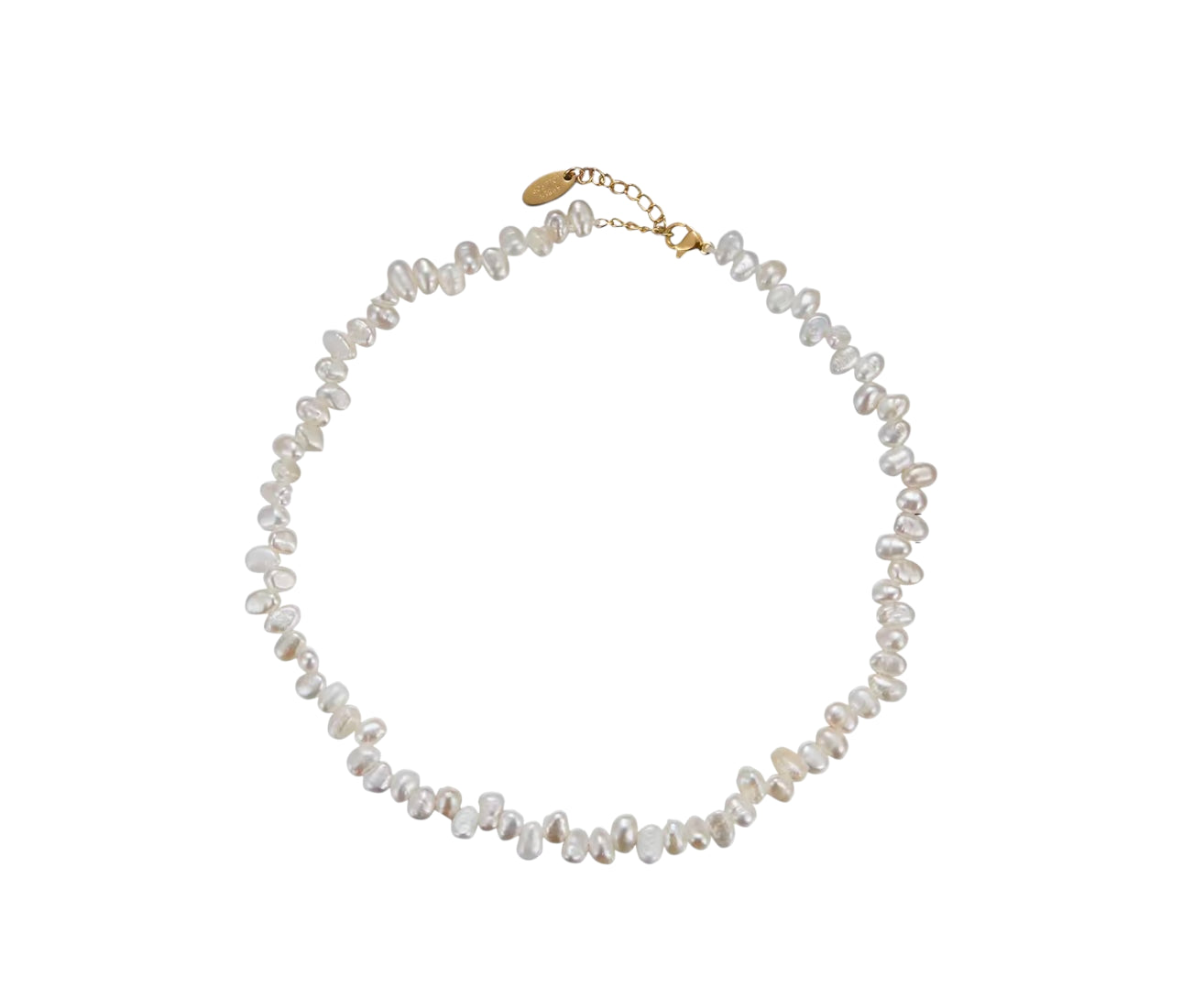 Staggered Tiny Pearl Choker Necklace