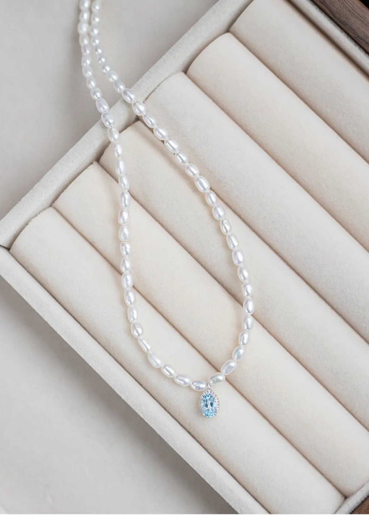 Moonlight Sea Ripple Pearl Necklace