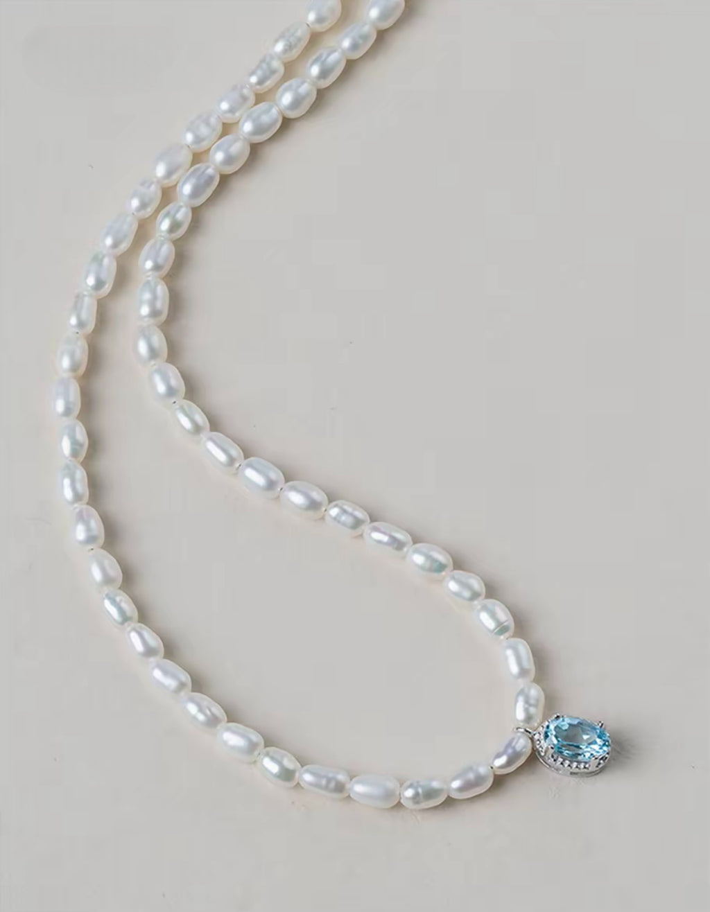Moonlight Sea Ripple Pearl Necklace