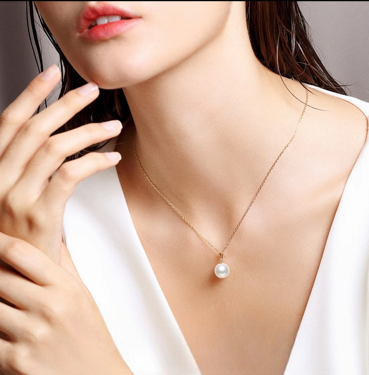 Sunlit Moon Pearl Pendant