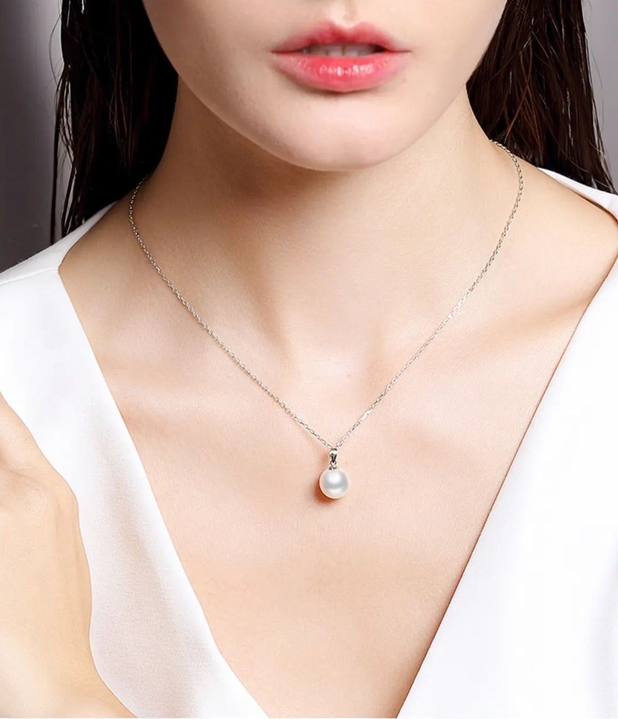 Sunlit Moon Pearl Pendant