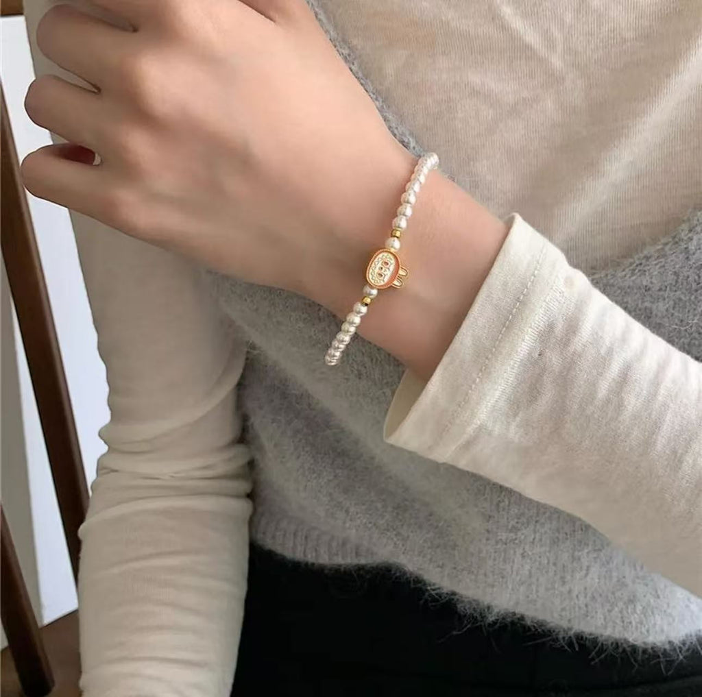 LABUBU Clementine Pearl Bracelet