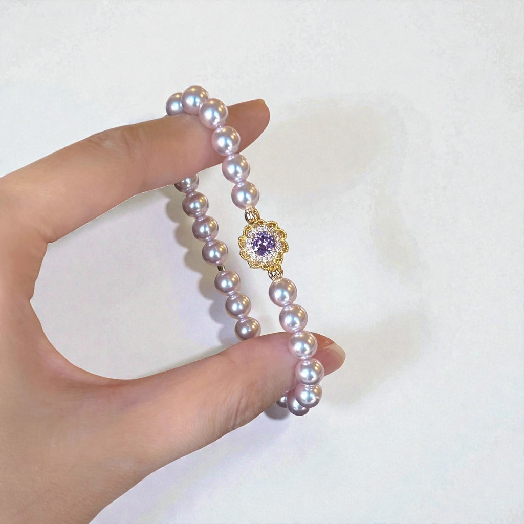 Monet Garden Bloom Pearl Bracelet