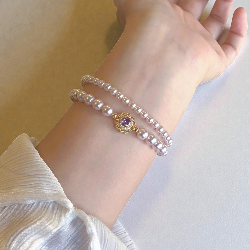 Monet Garden Bloom Pearl Bracelet