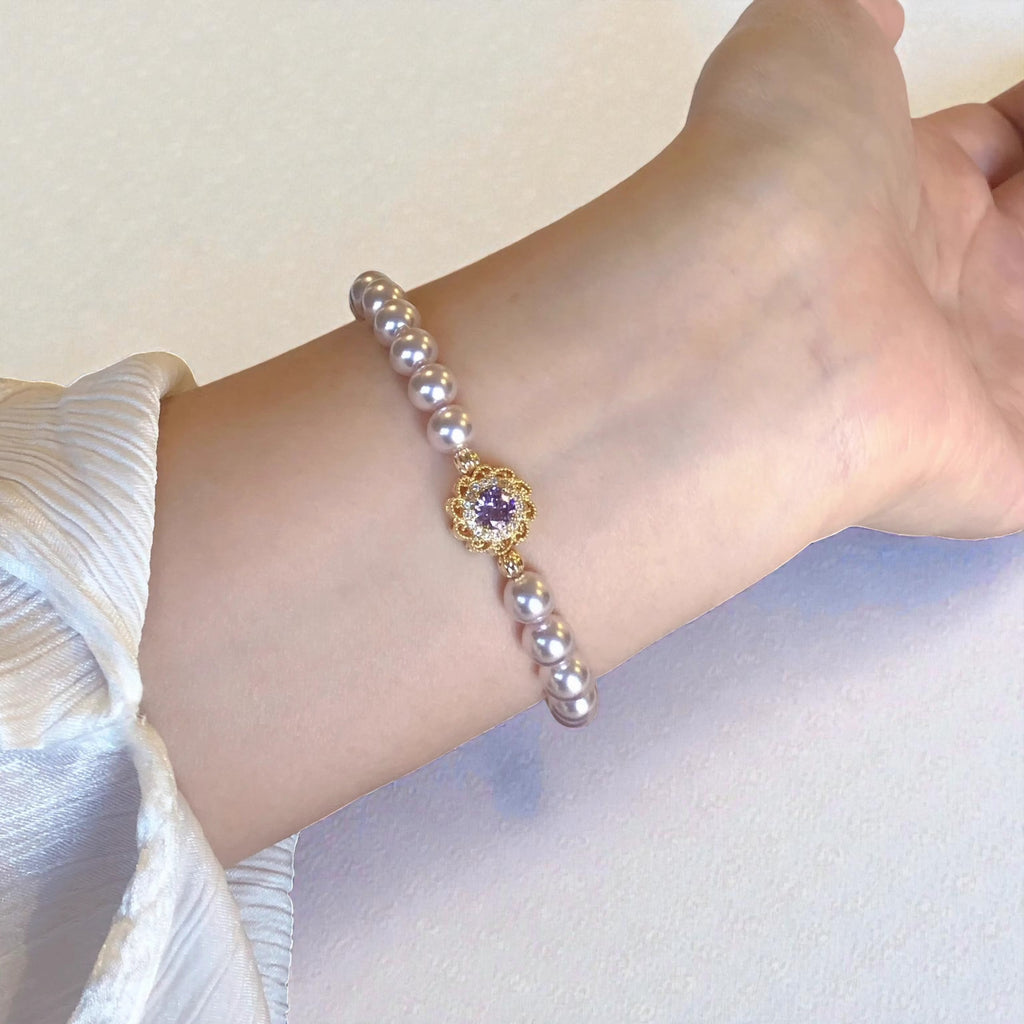Monet Garden Bloom Pearl Bracelet